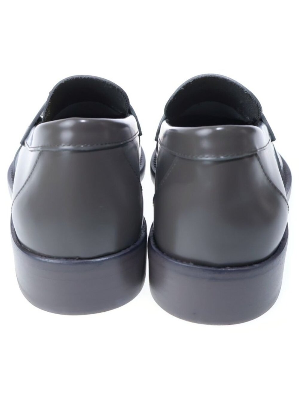 ★SOLD★ Chanel CC Logo Leather Low Cut Loafers Gray White - Picture 3 of 6